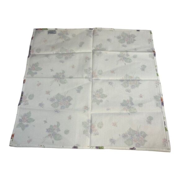 Set Of 4 Waverly Garden Room Pink Purple Floral Bouquet Cloth Napkins 20" READ - Picture 5 of 7
